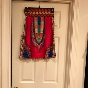 NWOT - Juniors Red printed skirt.